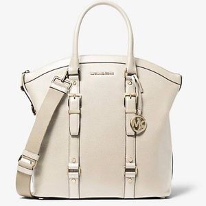 Bedford Legacy Large Pebbled Leather Dome Tote Bag